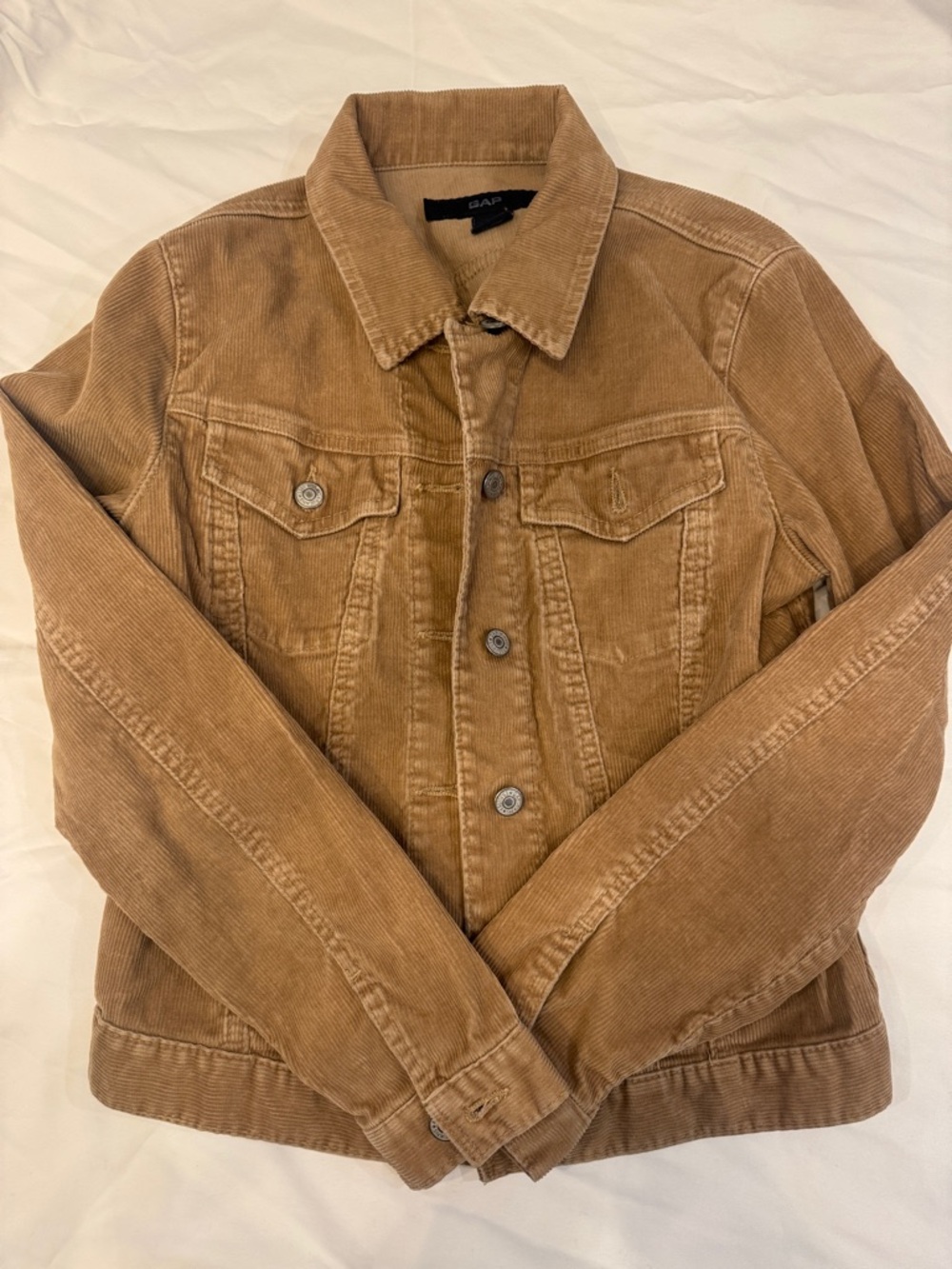 GAP Corduroy Jean Jacket in Tan Brown - Picture 12 of 14